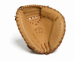 ona catchers mitt made of top grain leather and closed web. Made with full Sandston